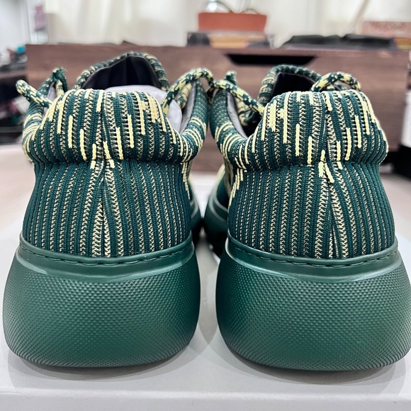 Burberry EKD Check Print Platform Creeper Embroidered Fabric Lace Up Derby Shoes - Picture 4 of 11